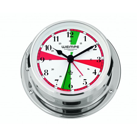 Wempe Skiff Messing  chrome plated  Radioroom clock with silent sectors 